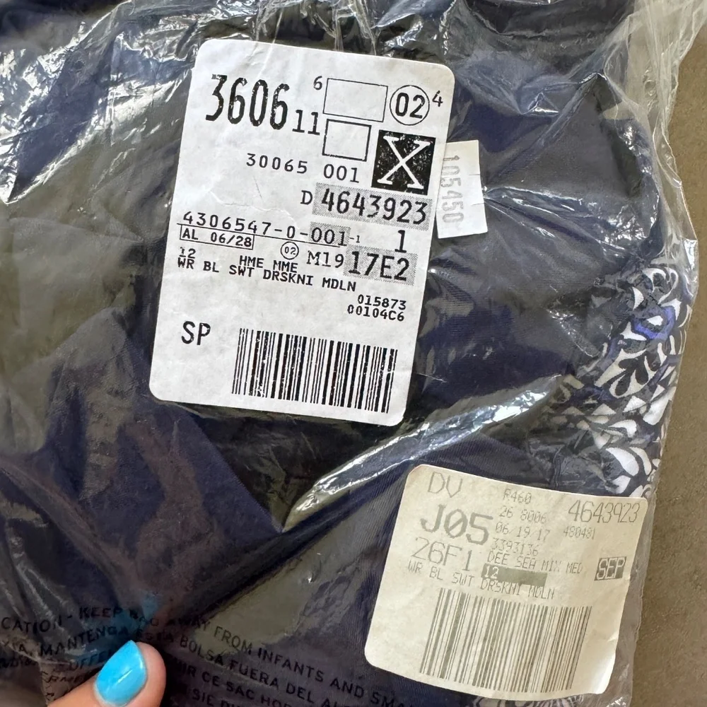 Lands' End Women's Blue Floral Tankini Swim Set Sz 10 Top 12 Bottom NWT - Picture 15 of 16